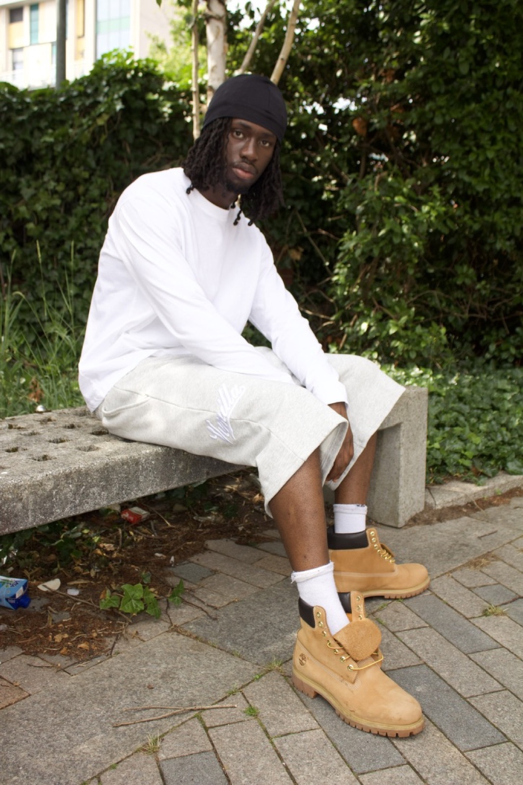 All white and Timberlands